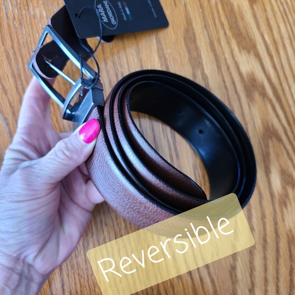 👀50% OFF🇮🇹 NWT‼️ Mara Giordani Reversible Leather Belt